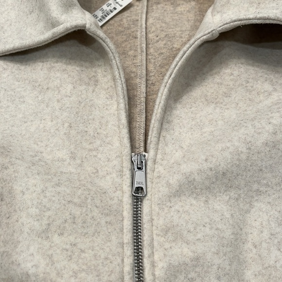 Madewell CREAM ZIP-FRONT SHAWL BOMBER JACKET/NWT/LARGE - Picture 12 of 15